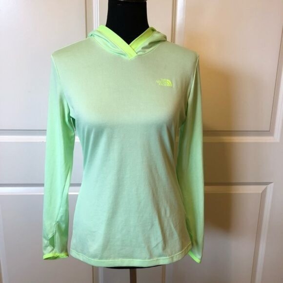 The North Face Sweaters - The North Face Long Sleeve Hoodie Pullover Sweatshirt Sweater Neon Flash Dry